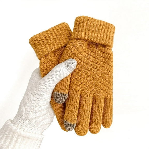 Explosions Gloves Men And Women Winter Plus Velvet Padded Warm Cold Can Touch Screen Driving Finger Gloves Winter Riding