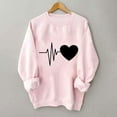 thumbnail image 4 of GA WEIHUA Online Deals,Valentine's Day Sweatshirt Women Funny Love Heart Graphic Shirts Casual Long Sleeve Valentine Pullover Tops Cute Crewneck Casual Tops(Pink,XXL), 4 of 4