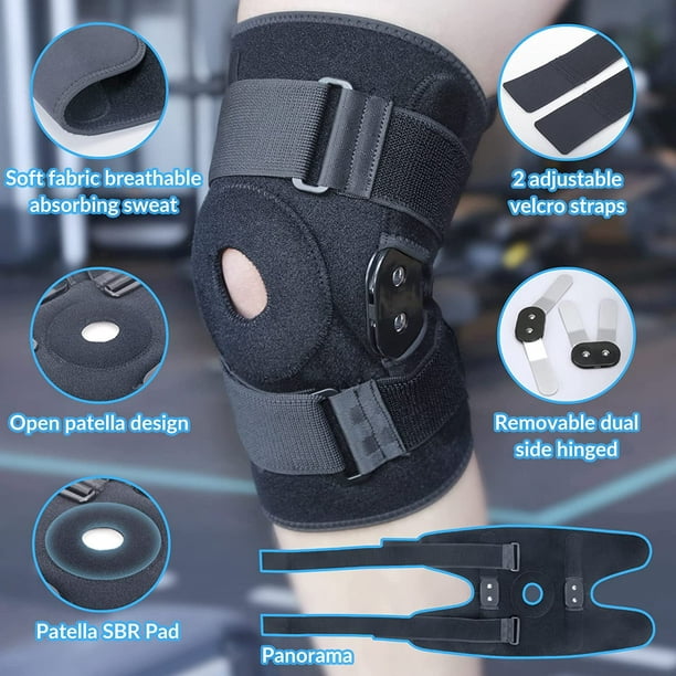 Knee Brace with Side Stabilizers Provide Strong Knee Support Joint Pain  Meniscus Tear Knee Pain Relief for Men and Women 