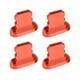 thumbnail image 1 of Tholdsy 4Pcs Mobile Phone Stopper Dust Proof USB Protection Anti-dust Cap Micro Charging Port Replacement for 13/Mini/Pro/Pro Max Cables de audio/vídeo Naranja, 1 of 4