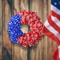 thumbnail image 1 of Rewenti Independence Day Flower Wreath Door Hanging Home Fabric Decorations Holiday Window Props, 1 of 6