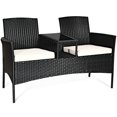 thumbnail image 7 of Spaco Patio Conversation Set Outdoor Rattan Wicker Furniture Set with Coffee Table & Chairs Patio Bistro with Seat Cushions for Garden Balcony Backyard Poolside, 7 of 7