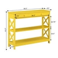 thumbnail image 7 of Convenience Concepts Oxford One-Drawer Console Table with Shelves in Yellow Wood, 7 of 7