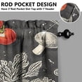 thumbnail image 3 of Vintage Kitchen Food Cooking Chef Tier Cafe Curtains for Bathroom Living RV Rod Pocket Window Drapes 36 Inch 2 Panels Set 28"x36" 2 Panels Window Treatment Tiers, 3 of 4