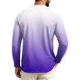 thumbnail image 7 of GrmtClth Golf Shirts For Men Trendy Two Tone Gradient Crewneck Long Sleeve Shirts Relaxed Fit Lightweight Autumn Outdoor Athletic Tops Purple S, 7 of 7