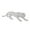 Silver Floor Solid Leopard Animals 42" x 11" x 11", variant on 42" x 11" Black Polystone Leopard Sculpture with Carved Faceted Diamond Exterior, by DecMode