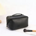 thumbnail image 4 of Leather Cosmetic Storage Bag, Large Capacity Travel Wash Bag, Multi-Function PU Leather Organizer for Toiletries & Cosmetics, Durable & Portable Design for Travel & Home Use, 4 of 6