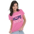 thumbnail image 4 of Breast Cancer Hope is an Anchor Quote Womens Slim Fit Graphic Tee Brisco Brands S, 4 of 5