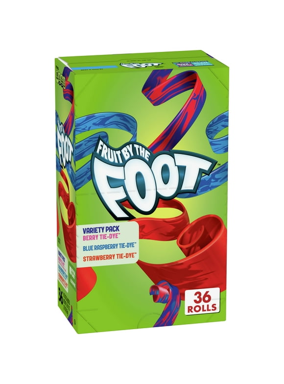 Betty Crocker Fruit By The Foot Strawberry/Berry Tie-Dye/Color By The Foot, 36 ct, 27 oz