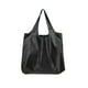thumbnail image 2 of Bolsa de compras grande, lavable y plegable, de tela Oxford, negra, impermeable, reutilizable, para compras, bolsas de mano reutilizables, grandes de 22,7 kg, bolsas de nailon, estilo minimalista., 2 of 6