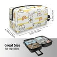 thumbnail image 4 of Goofa Rabbit And Milk Tea Printed Toiletry Bag with Handle,Large Capacity Travel Makeup Cosmetic Bag for Women, Carry on Airport Airline Compliant Bag, 4 of 9