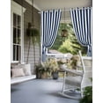 thumbnail image 4 of nqOlkjepod Outdoor Curtains for Patio Waterproof, Navy Blue Striped Outdoor Privacy Panels Grommet, Modern Farmhouse Blue White Stripes Blackout Outside Curtains for Porch/Cabana 54"x84", 1 Panel, 4 of 8