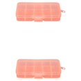thumbnail image 2 of Decodeary 10 Grid Plastic Jewelry Removable Storage Box Multi-functional Organizer for Beads and Earrings Orange 12.8x6.5x2.2cm 2Set, 2 of 6