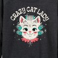 thumbnail image 3 of Instant Message - Crazy Cat Lady  - Women's Lightweight French Terry Long Sleeve Shirt, 3 of 6