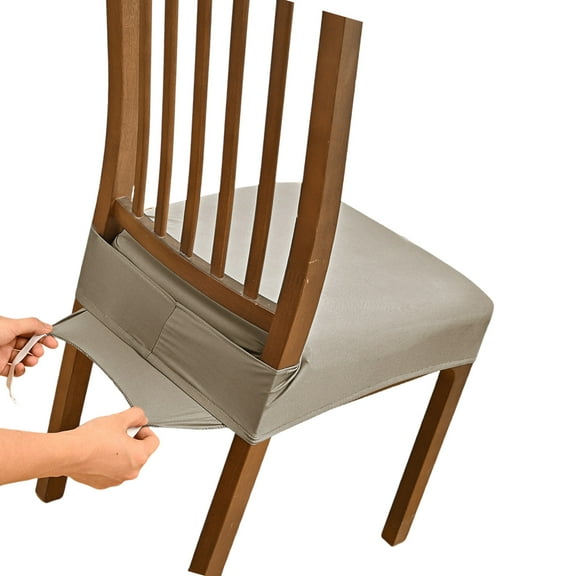 Waterproof Elastic Dining Chair Seat Protectors Slipcover Machine Washable Polyester Fabric For Homes Kitchen Parties Event