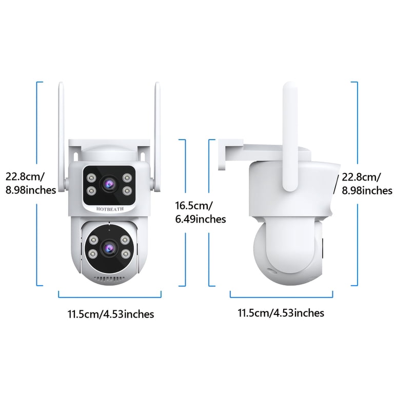 Outdoor Surveillance Camera, Dual-Band WiFi Security Camera with Dual ...