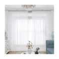 thumbnail image 3 of Window White Sheer Curtains 84 Inches Long 8 Panels Sheer White Curtains Clear Curtains Basic Rod Pocket Panel, 3 of 8