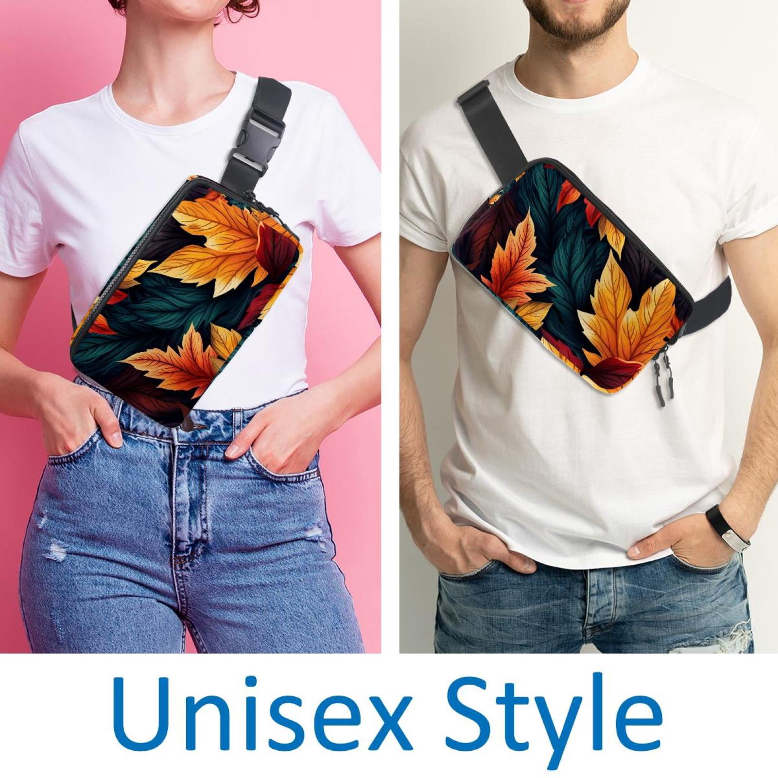 Thanksgiving leaves Lightweight Adjustable Crossbody Bag Fanny Pack Running Belt Extension Strap Unisex