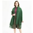 thumbnail image 4 of EQWLJWE Women Autumn Fashion Pashmina Shawl Wrap Cape Solid Tassel Knitting Cardigan Scarf, 4 of 5
