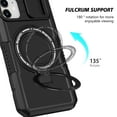 thumbnail image 2 of Allytech Magnetic Case for iPhone 11 with Lens Slide Cover, [Non-Slip] [Military Grade Protection] Slim Shockproof Ring Stand Case Support Wireless Charging, Black, 2 of 10