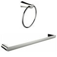 thumbnail image 1 of American Imaginations AI-13350 Round Chrome Plated Towel Ring with Single Rod Towel Rack Accessory Set, 1 of 1