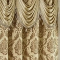 thumbnail image 5 of Jacquard Window Curtains For Living Room 2 panel set 54" x 84" Long with Attached Valance Sheer Backing and 2 Tie backs Elegant Fancy Design Perfect For Any Room and Bedroom Cortinas para Sala (Taupe), 5 of 6