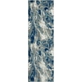 thumbnail image 2 of 2x8 Modern Blue Runner Rugs for Hallway | Indoor Entry, Entryway, Walkway or Kitchen Rug 2'3'' x 7'3'', 2 of 7