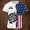 Purple, variant on 4th of July Shirts for Men and Women USA American Flag Patriotic Independence Day Dart Print Round-Neck Short-Sleeve T-Shirt for Men and Women(Purple,XXXXL)