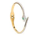 thumbnail image 3 of Bracelet, Easy To Wear Embed Rhinestones Attractive Open Clasp Hinged Bracelet Simple  For Friends For Gift Giving, 3 of 8
