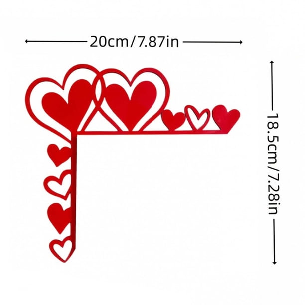 Decoraciones Del Día de San Valentín para el Hogar, Colgante Del Marco de la Puerta de Madera Del Día de San Valentín 20cm para la Esquina O el Estante, Decoraciones de la Puerta Del Día de San Valent