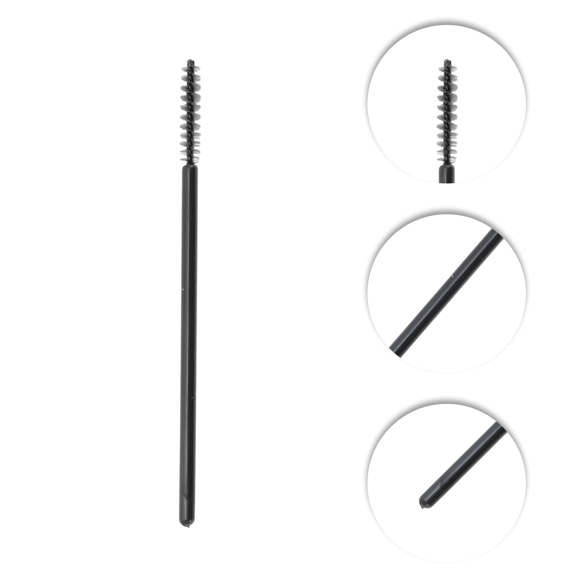 Unique Bargains 50 Pcs Disposable Eyelash Brush for Bathroom Black
