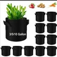 thumbnail image 1 of Grow Bags 3/5/10 Gallon Heavy Duty Thickened Non-Woven Grow Bag with Handles Plant Grow Bags Planting Bags Plant Bags, 1 of 7