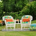 thumbnail image 4 of Pillow Perfect  Outdoor/ Indoor Avia 18.5-inch Throw Pillow (Set of 2) White, 4 of 4