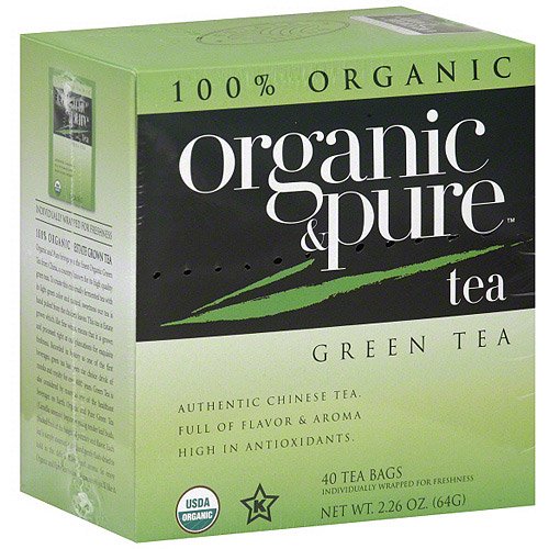 Organic & Pure Green Tea, 40BG (Pack of 6)