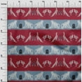 thumbnail image 2 of oneOone Cotton Poplin Fabric Stripe|Bird & Monkey Ikat Print Fabric By Yard 42 Inch Wide, 2 of 4