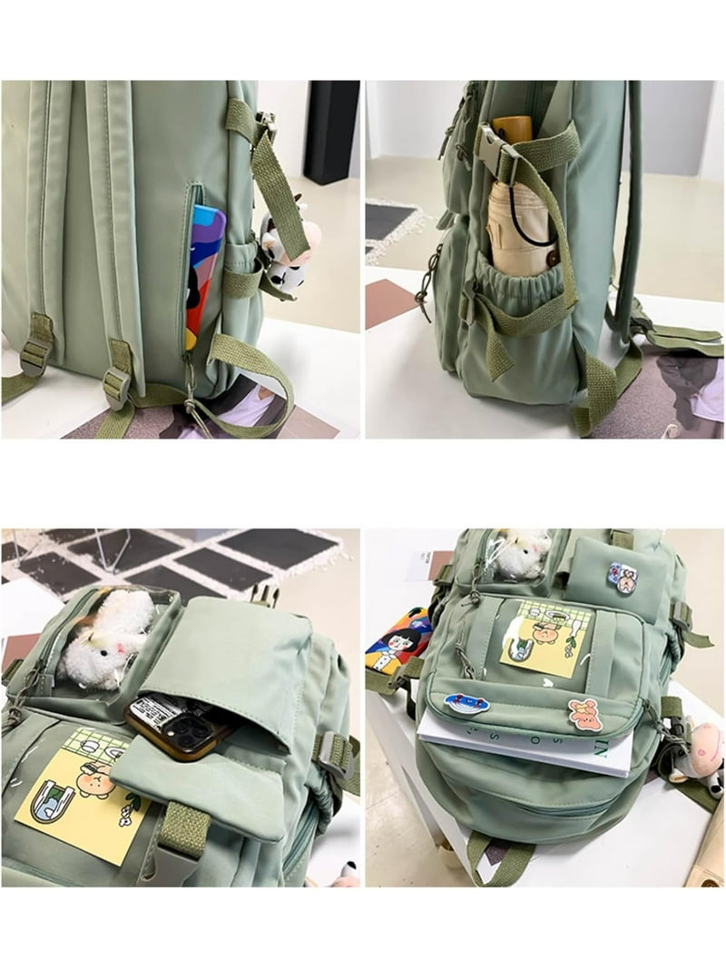 Large Capacity Waterproof Backpack with Pins and Accessories JSOT Cute Backpack with Aesthetic Pin Accessories  main image 2