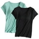 thumbnail image 1 of Pijama de manga corta para mujer, 2 piezas, color liso, cuello redondo, manga corta, con copa acolchada, ropa de casa, pijama de manga corta, pijama para mujer, 1 of 2