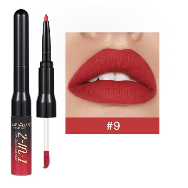 Openpig Dark Lip Stain Matte Lip Liner and Lipstick Set Long Lasting Smudge Proof Labiales Mate