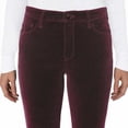 thumbnail image 2 of Well Worn Women's High Rise Luxe Velvet Tapered Pant (Black Cherry, 12/32), 2 of 4