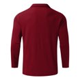 thumbnail image 5 of Vedolay Big Mens Polo Shirts 2023 Fashion Simple Solid Color Pullover Tops Red,XL, 5 of 5