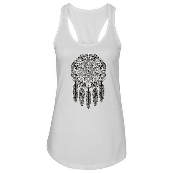 Black Mandala Dreamcatcher Tank Women -Image by Shutterstock, Female Small