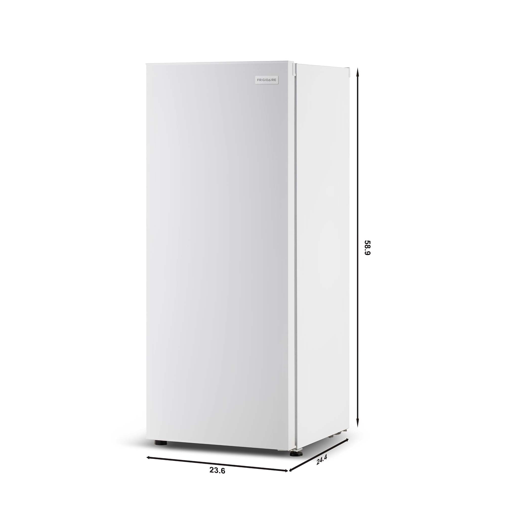 Frigidaire 10 Cu. ft. Garage Ready Upright Freezer, Recessed Handle, Adjustable Temperature Control, Flush Back Design, Efficient Cooling, White