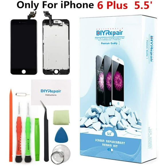 Premium Screen Replacement for iPhone 6 Plus 5.5'- LCD Complete Display Touch Digitizer Assembly With Earpiece, Front