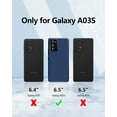 thumbnail image 6 of 【3 in 1 for Samsung Galaxy A03S case, with 2 Pack Screen Protector, Camera Protection，Liquid Silicone Slim Shockproof Protective Phone Case 6.5inch [Microfiber Lining] (Navy Blue), 6 of 12