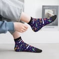 thumbnail image 2 of Pofeuu Happy Mardi Gras Print 30cm Socks, Adult Running Hiking Socks for Youth and Adult, 2 of 7