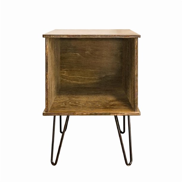 American Furniture Classics Mid Century Retro End Table with Album