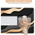 thumbnail image 4 of Topographic Mouse Pad, Gaming Mouse Pad, Extended Desk Pad 35.4x15.75in XXL Mouse Pad with Non-Slip Rubber Base, Abstract Mice Pad Desk Mat, Gray, 4 of 6