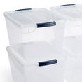 thumbnail image 5 of Open Box Rubbermaid 30 Quart Plastic Storage Tote Container with Lid (6 Pack), 5 of 6