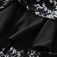 thumbnail image 5 of qolati Women's High Waist A-Line Skirts Causal Elastic Waistband Floral Boho Skirt Trendy Layered Ruffle Flowy Party Midi Skirt, 5 of 6