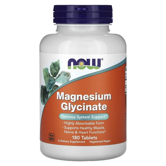 Now Foods | Glicinato de Magnesio 200 mg 180 Tabletas